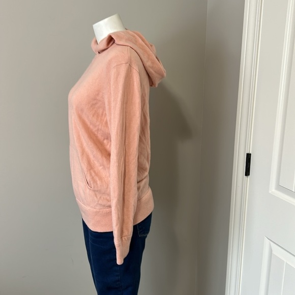 Anthropologie Cashmere Collection Limited Edition Mauve Hoodie Sweater Sz M FLAW - Picture 4 of 11